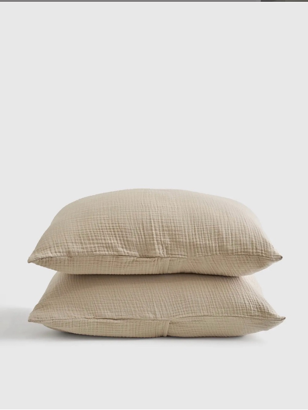 Quince Organic Cotton Gauze Sham Set in Dune